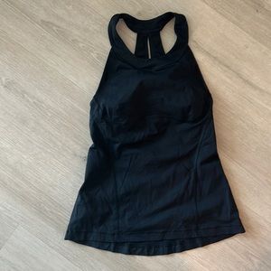 Lululemon Black Tank Top with Cut Out Back